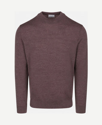 Turtleneck trui merinowol aubergine