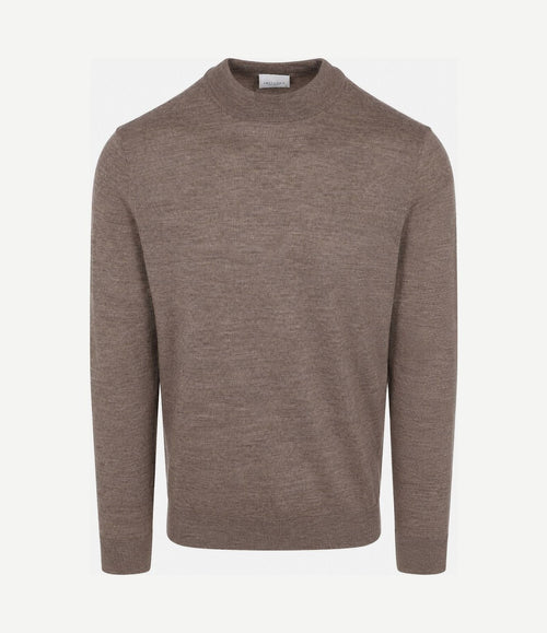 Turtleneck trui merinowol bruin