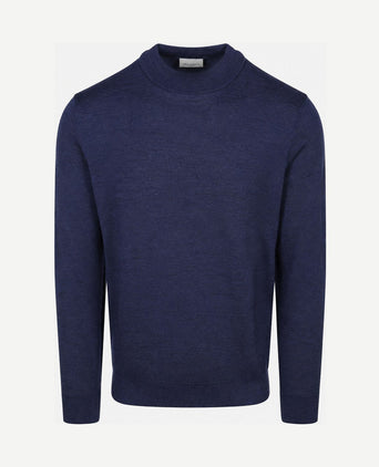 Turtleneck trui merinowol royal blue