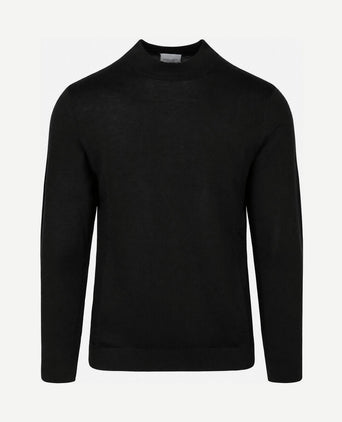 Turtleneck trui merinowol zwart