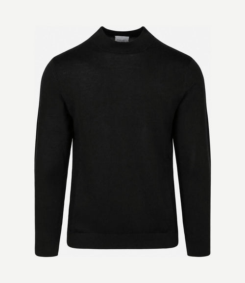 Turtleneck trui merinowol zwart