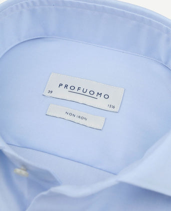 Profuomo twill overhemd extra lange mouwen lichtblauw | Slim-fit