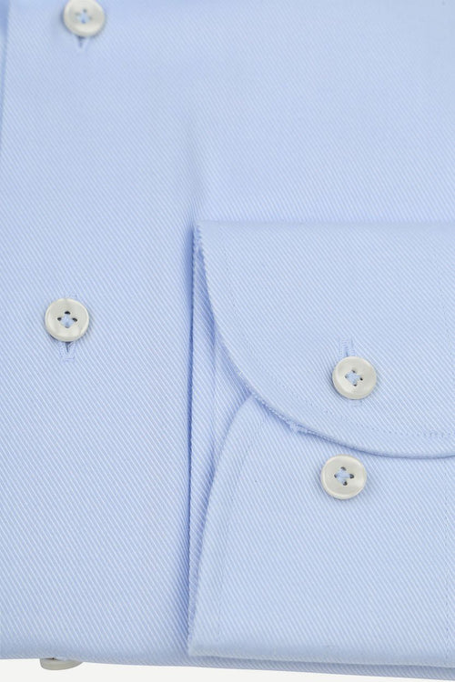 Profuomo twill overhemd lichtblauw | Slim-fit