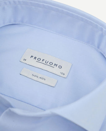 Profuomo twill overhemd lichtblauw | Slim-fit