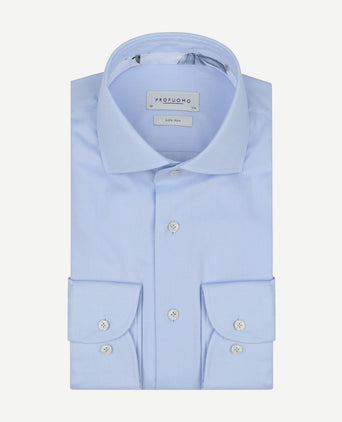 Profuomo twill overhemd lichtblauw | Slim-fit
