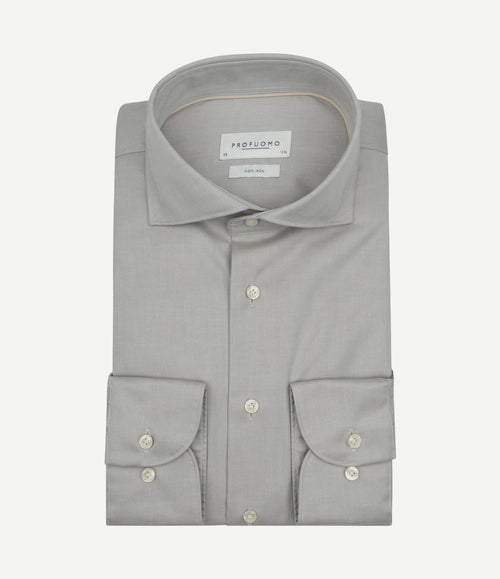 Twill overhemd lichtgroen