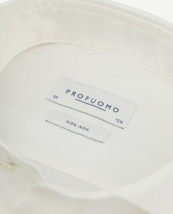 Profuomo twill overhemd off white | Slim-fit