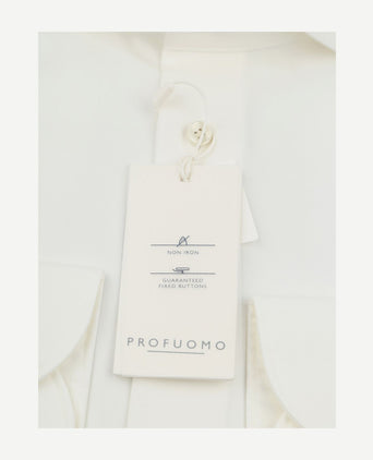 Profuomo twill overhemd off white | Slim-fit