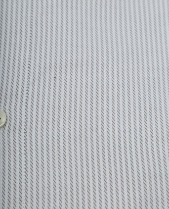 Profuomo twill overhemd streep groen | Slim-fit