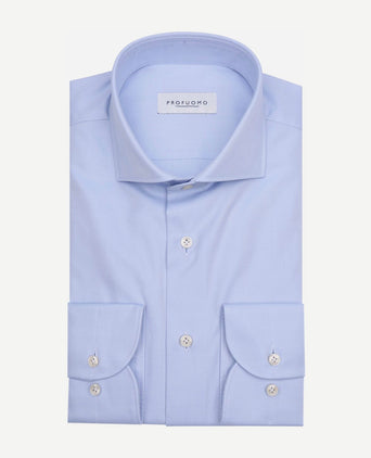 Twill overhemd supima cotton lichtblauw