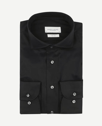 Twill overhemd zwart