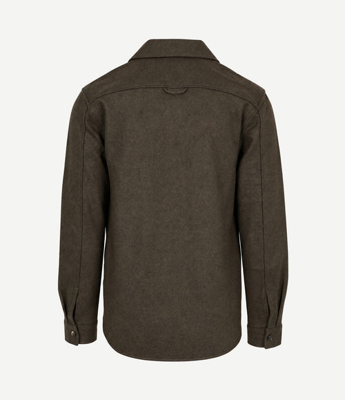 Overshirt button peached bruin