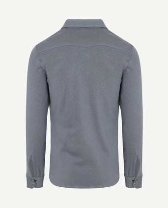 Overshirt western jersey blauw