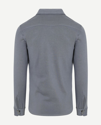 Overshirt western jersey blauw