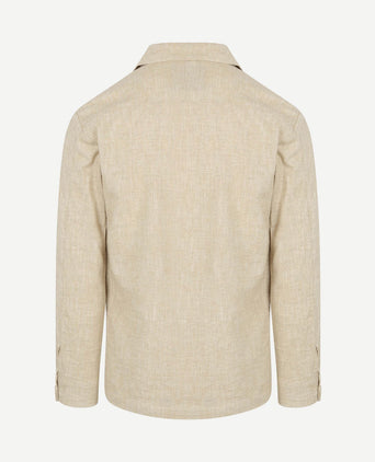 Overshirt linnen blend beige