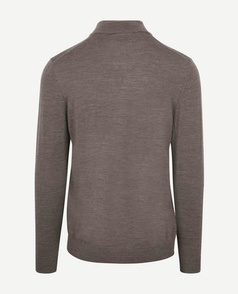 Vest merinowol taupe