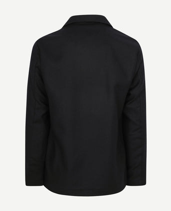 Overshirt wool donkerblauw