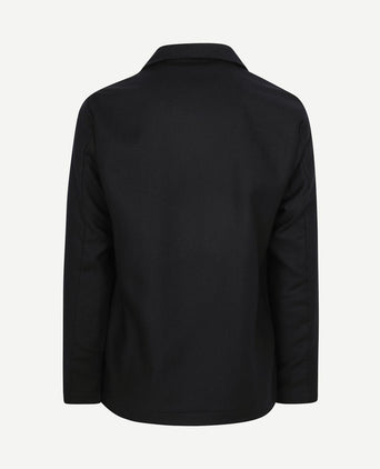 Overshirt wool donkerblauw