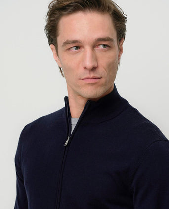 Profuomo vest merinowol donkerblauw