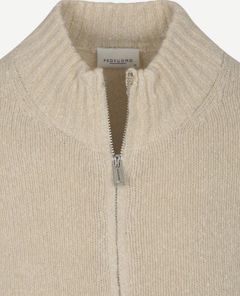 Profuomo vest boiled wol ecru