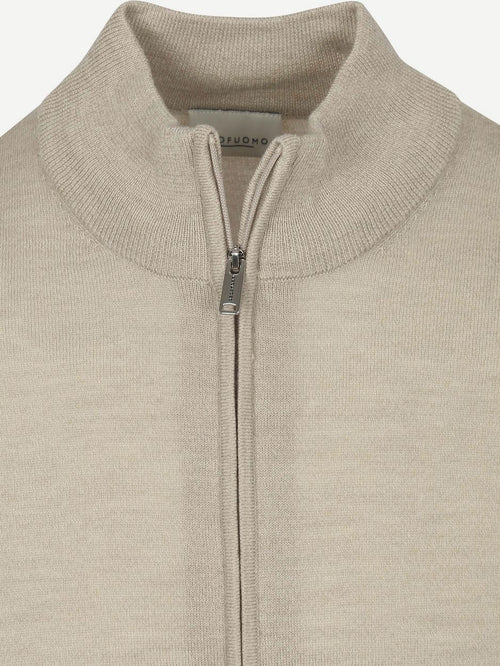 Vest merinowol beige