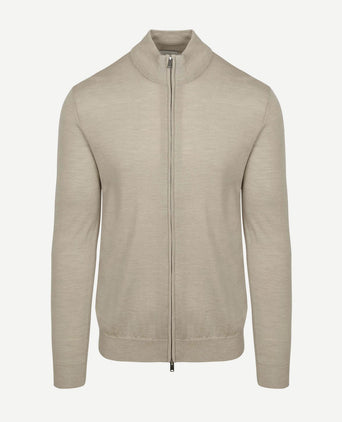 Vest merinowol beige