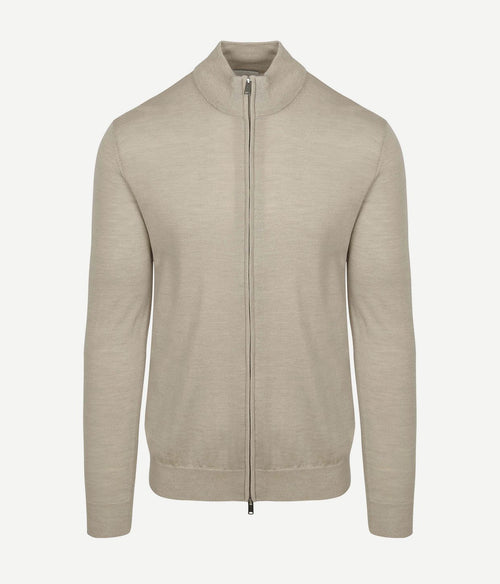 Vest merinowol beige