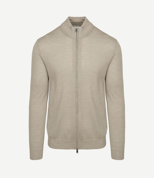 Vest merinowol beige