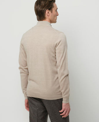Vest merinowol beige