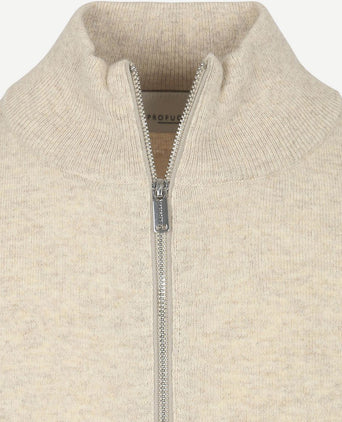 Profuomo vest merinowol ecru