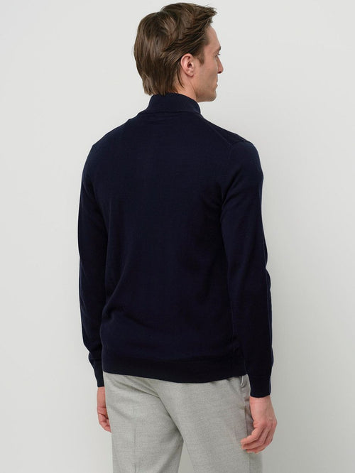 Profuomo vest merinowol donkerblauw