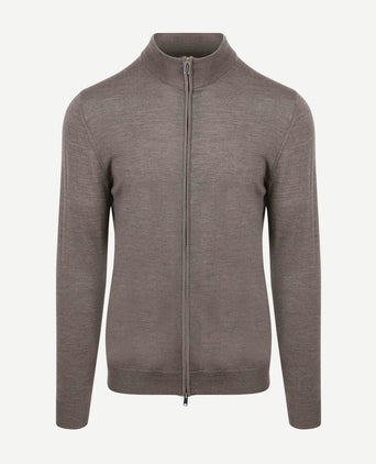 Vest merinowol taupe