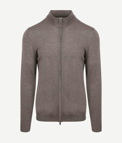 Profuomo vest merinowol taupe