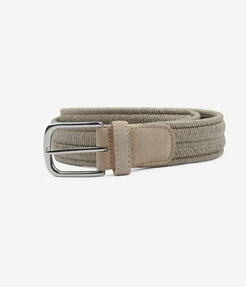 Waxed geweven riem khaki