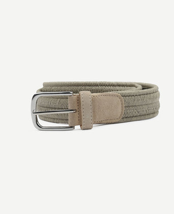 Waxed geweven riem khaki