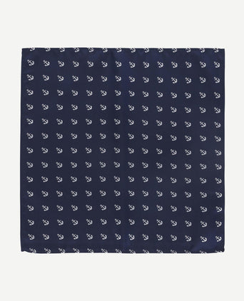 Pochet anker donkerblauw