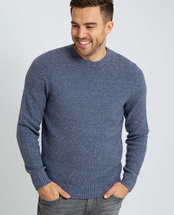 Pullover boiled wool blauw
