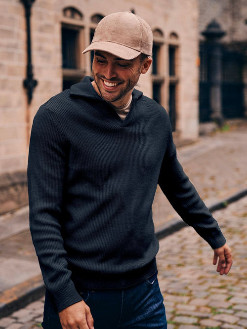 Suitable trui riva knit donkerblauw | Regular-fit