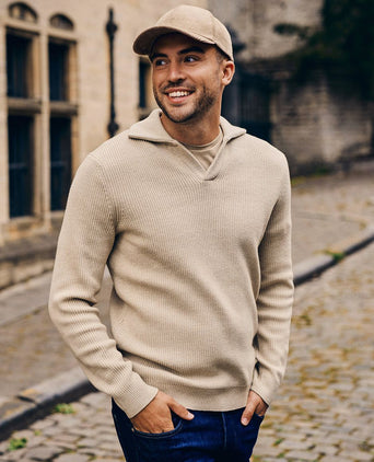 Suitable trui riva knit ecru | Regular-fit