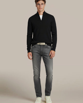 Half-zip trui cotton cashmere donkerblauw