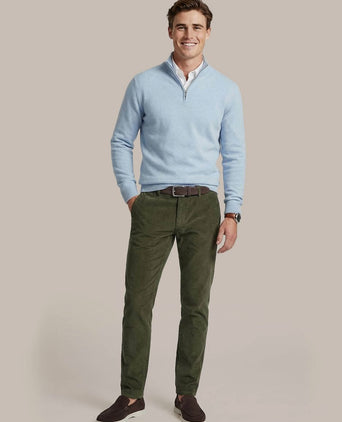 Half-zip trui colin lichtblauw