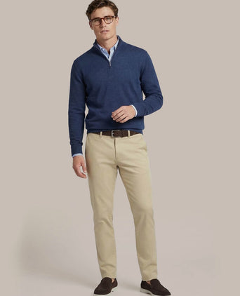 Half-zip trui colin indigo denim