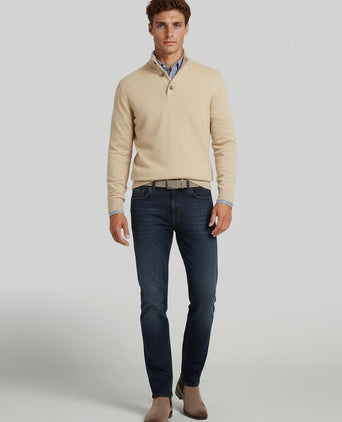 Steppin' Out mocker trui lamswol ecru | Regular-fit