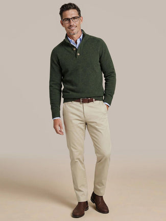 Mocker trui lamswol groen Mocker trui lamswol groen