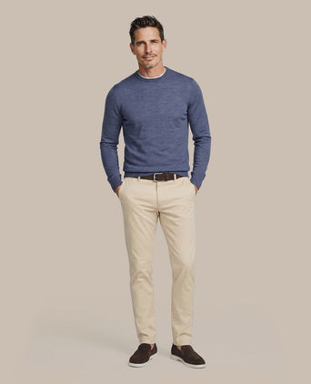 Merino pullover denim blauw