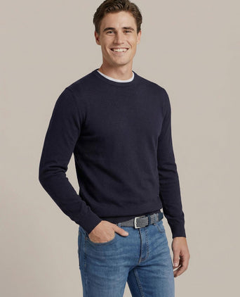 Merino pullover donkerblauw
