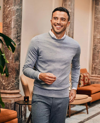 Merino pullover grijs