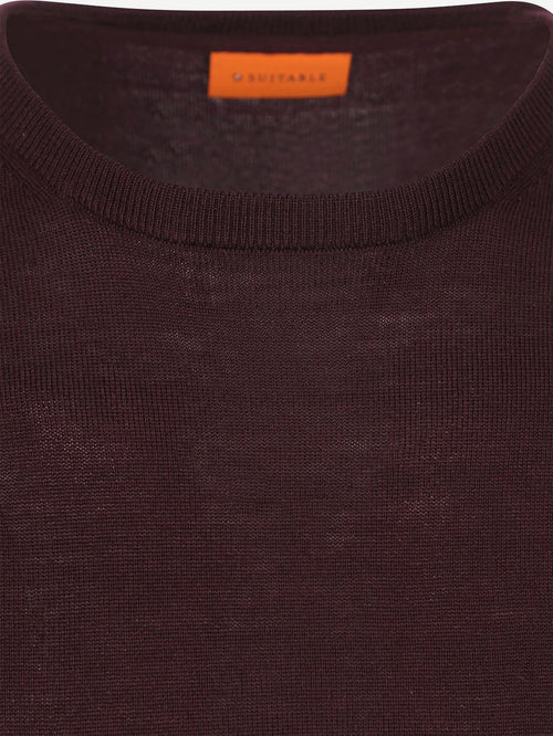 Suitable merino pullover bordeaux
