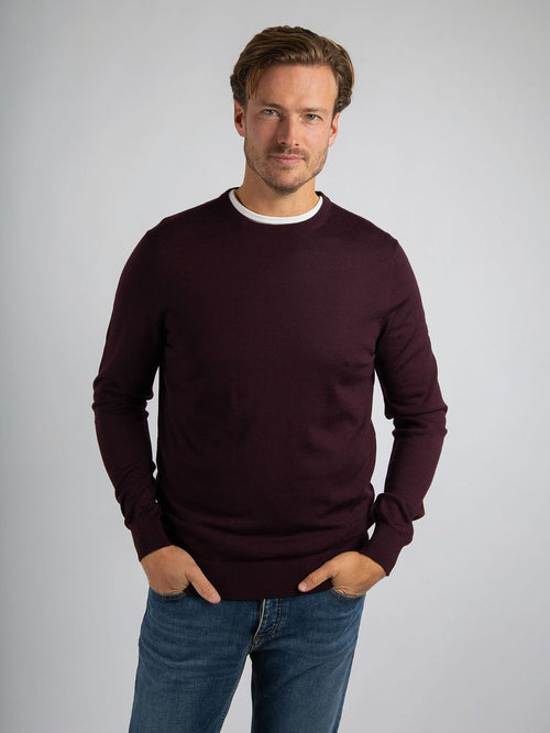 Merino pullover bordeaux