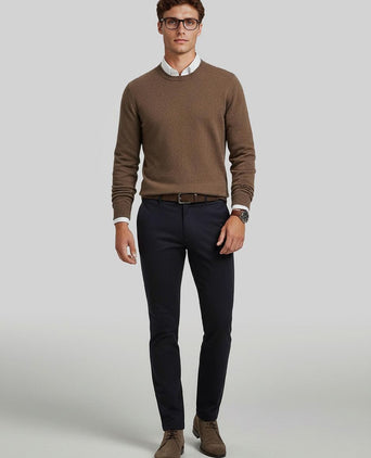 Steppin' Out trui lamswol bruin | Regular-fit